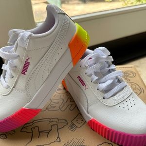 Puma Carina 2.0 Little Girls Fade Neon New